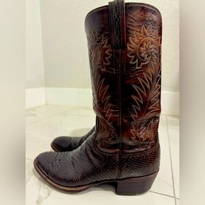 Lucchese Cowboys Snake Skin Boots